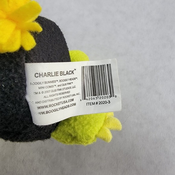 Boogily Bunnies Charlie Black Plush Gus Fink Rockets 2007 Collectible Toy - Picture 8 of 10